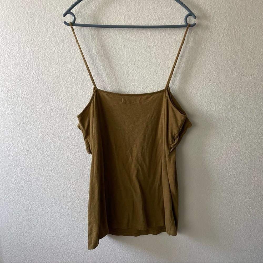 Madewell Olive Ruffle Tank Top - Picture 4 of 5